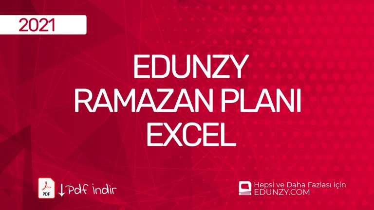 Ramazan Programı 2021 – Excel